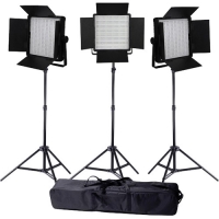 LedGo 3x LG-600SC LED Studioverlichting Set